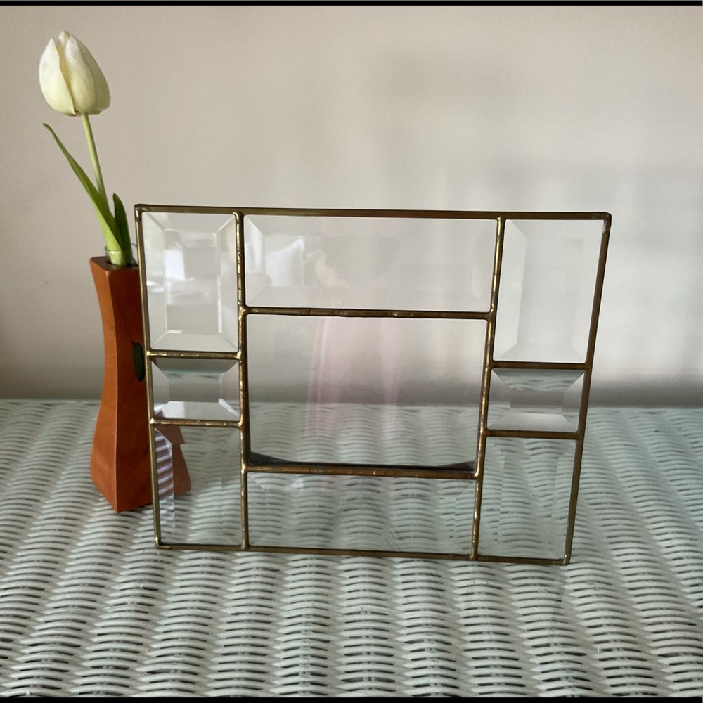 Fabulous Glass Brass Artisan Crafted Photo Frame